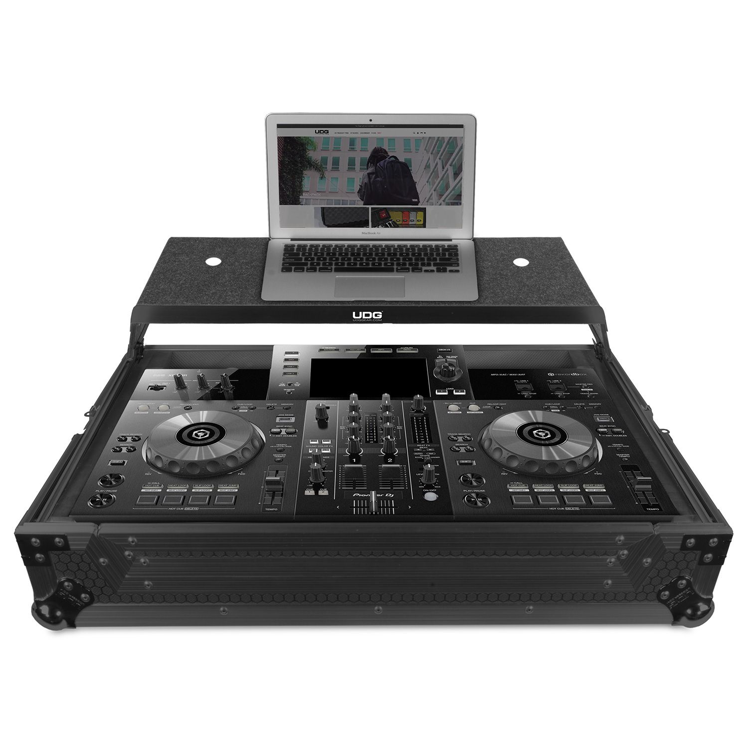 U91065BL FLT CASE XDJ-RR BLK PLUS (LAPTOP SHELF)